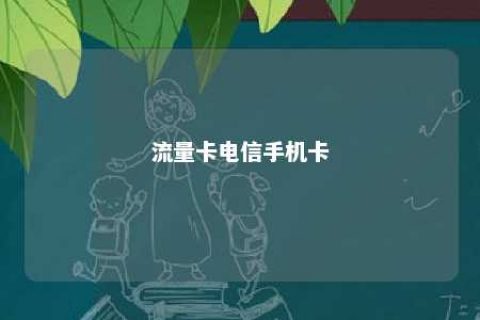 流量卡电信手机卡